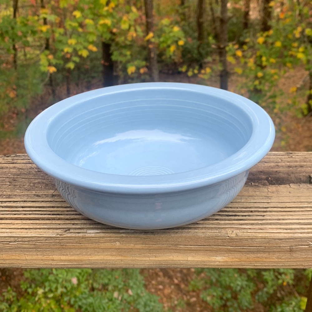 Vintage Fiesta Ware Bowl! 8 1/2” wide. Periwinkle Blue